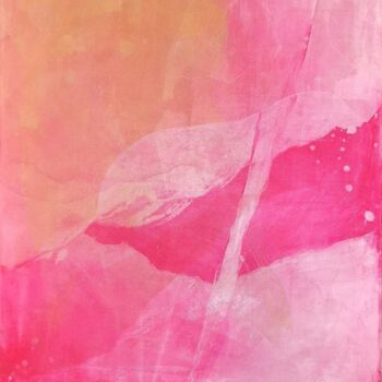 Картина под названием "Rosa I" - Hélène Carmona, Подлинное произведение искусства, Акрил Установлен на Деревянная рама для н…