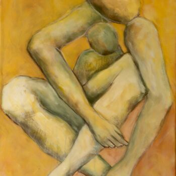 绘画 标题为“Motherhood” 由Hélène Carmona, 原创艺术品, 丙烯 安装在木质担架架上