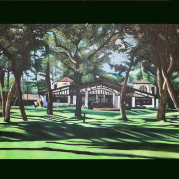Peinture intitulée "Club house golf d'H…" par Hélène Dupérier, Œuvre d'art originale, Huile