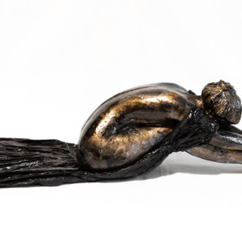 Skulptur mit dem Titel "L'Attente Latente" von Hélène Henry, Original-Kunstwerk, Terra cotta