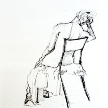 Drawing titled "VI" by Hélène Hugon, Original Artwork, Pencil