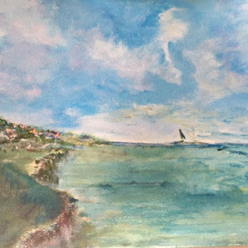 Painting titled "Irlande" by Hélène Kaempf, Original Artwork, Acrylic