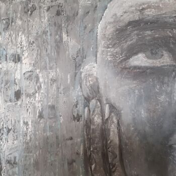 "Bouddha" başlıklı Tablo Hélène Lentini tarafından, Orijinal sanat, Akrilik Ahşap Sedye çerçevesi üzerine monte edilmiş