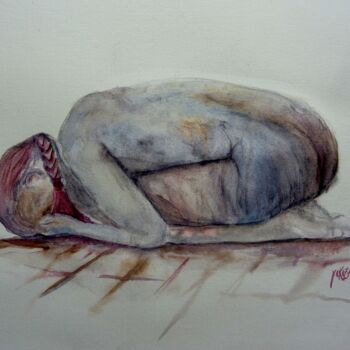 绘画 标题为“la douleur” 由Helene Miaz, 原创艺术品, 水彩
