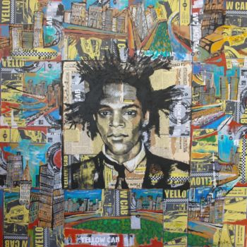 Painting titled "Basquiat" by Hélène Py, Original Artwork, Acrylic