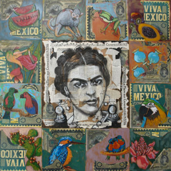 绘画 标题为“Frida Kalho” 由Hélène Py, 原创艺术品, 丙烯