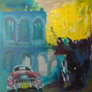 Schilderij getiteld "La Havane II" door Hélène Py, Origineel Kunstwerk, Acryl