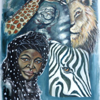 Malarstwo zatytułowany „Africa” autorstwa Hélène Py, Oryginalna praca, Akryl