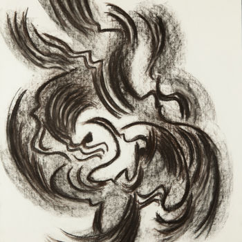Desenho intitulada "Taca" por Hélène Roberge, Obras de arte originais, Carvão