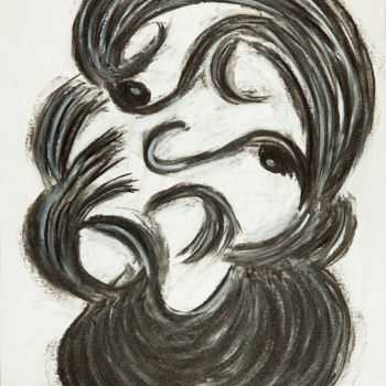 Dibujo titulada "Noea" por Hélène Roberge, Obra de arte original, Carbón