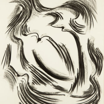 Drawing titled "Aera" by Hélène Roberge, Original Artwork, Charcoal