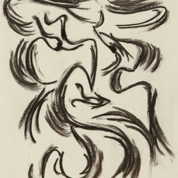 Drawing titled "Para" by Hélène Roberge, Original Artwork, Charcoal