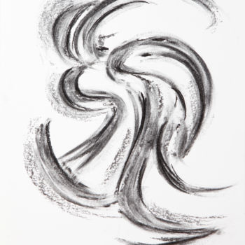 Disegno intitolato "Skea" da Hélène Roberge, Opera d'arte originale, Carbone