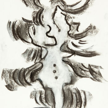 Drawing titled "Buzz" by Hélène Roberge, Original Artwork, Charcoal