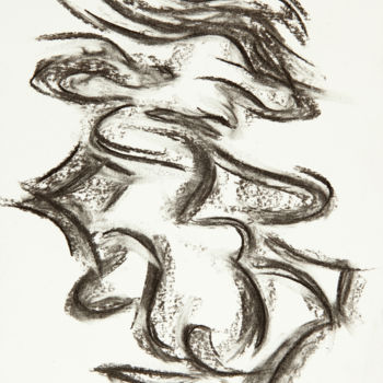 Drawing titled "Doea" by Hélène Roberge, Original Artwork, Charcoal