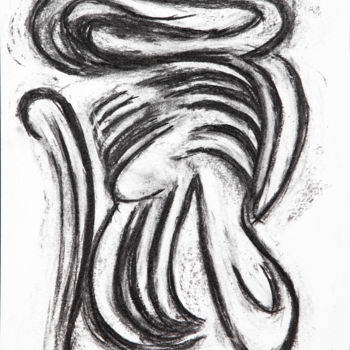 Drawing titled "Cava" by Hélène Roberge, Original Artwork, Charcoal