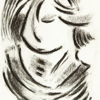 Drawing titled "Baba" by Hélène Roberge, Original Artwork, Charcoal