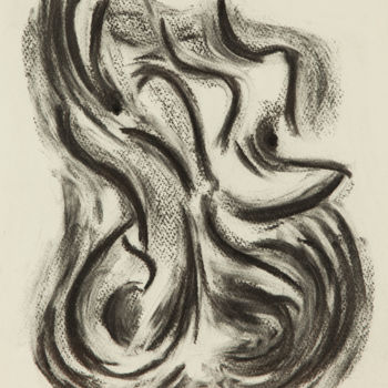 Desenho intitulada "Cana" por Hélène Roberge, Obras de arte originais, Carvão
