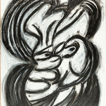 Рисунок под названием "Barb" - Hélène Roberge, Подлинное произведение искусства, Древесный уголь