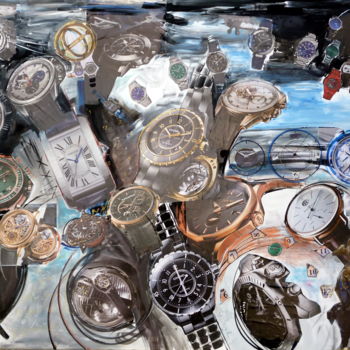 Картина под названием "on-time.jpg" - Helene Rousselot, Подлинное произведение искусства