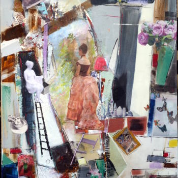 Картина под названием "Le temps des secrets" - Helene Rousselot, Подлинное произведение искусства, Акрил