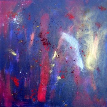 Painting titled "orage" by Helene Rousselot, Original Artwork