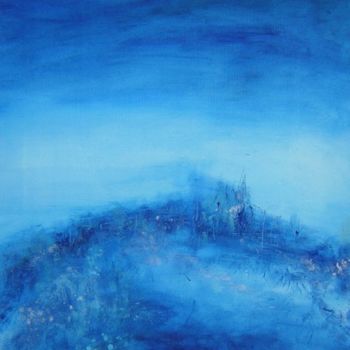 Painting titled "blue" by Helene Rousselot, Original Artwork
