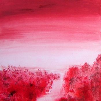 Картина под названием "Red" - Helene Rousselot, Подлинное произведение искусства