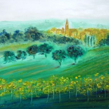 Pintura intitulada "Bergerac" por Helene Rousselot, Obras de arte originais