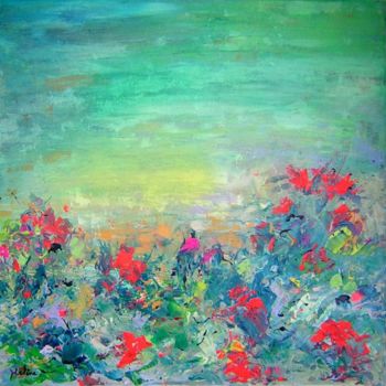 Painting titled "Printemps" by Helene Rousselot, Original Artwork