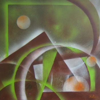 Painting titled "Abstraction" by Helene Rousselot, Original Artwork