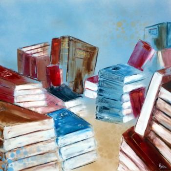 Ζωγραφική με τίτλο "the-bookshop.jpg" από Helene Rousselot, Αυθεντικά έργα τέχνης
