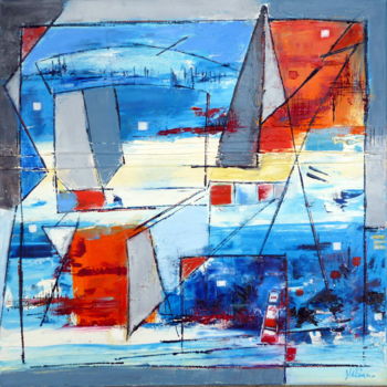 Painting titled "reve-orange.jpg" by Helene Rousselot, Original Artwork