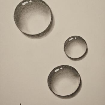 Dessin intitulée "bubble 3" par Helene Sommer, Œuvre d'art originale, Crayon