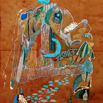 绘画 标题为“Esprit d'ouverture” 由Hélène Stevens, 原创艺术品, 粉彩 安装在纸板上