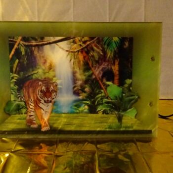 Sculpture intitulée "«Jungle» ❀ - Cadre…" par Rainbow, Œuvre d'art originale, Impression numérique