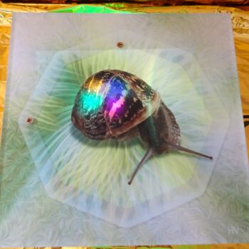 "Snail  🐌" başlıklı Heykel Rainbow tarafından, Orijinal sanat, Dijital baskı