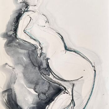 Dessin intitulée "Clarinha déséquilib…" par Helene Vogel, Œuvre d'art originale, Fusain
