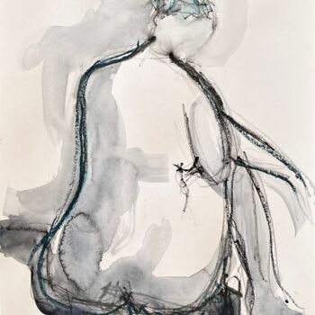 Dibujo titulada "Clarinha assise de…" por Helene Vogel, Obra de arte original, Carbón