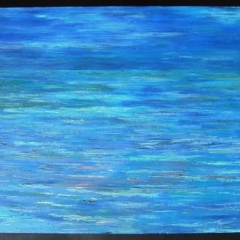 Painting titled "DARK SEA" by Helene Juaneda, Original Artwork, Oil