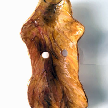 Skulptur mit dem Titel "corps a l'envers, s…" von Hélène Picardi, Original-Kunstwerk, Keramik