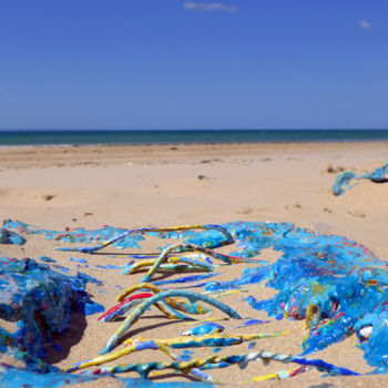 Escultura titulada "échouée de couleurs" por Hélène Picardi, Obra de arte original, Resina