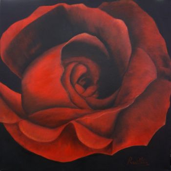 Malarstwo zatytułowany „LA ROSE” autorstwa Helene Rouillier, Oryginalna praca, Olej