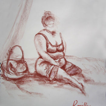 Drawing titled "PICK NICK" by Helene Rouillier, Original Artwork, Pastel