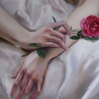 Peinture intitulée "Female hands" par Helen Hill, Œuvre d'art originale, Huile