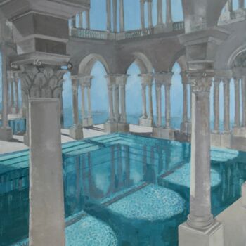 Картина под названием "Paradise pool" - Helen Hill, Подлинное произведение искусства, Масло