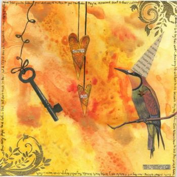 拼贴 标题为“the bird of faith” 由La Fée Antique, 原创艺术品