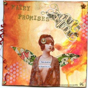 Коллажи под названием "fairy promise colle…" - La Fée Antique, Подлинное произведение искусства