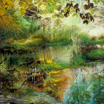 Malerei mit dem Titel "Nature's First Gree…" von Helen Mitra, Original-Kunstwerk, Öl