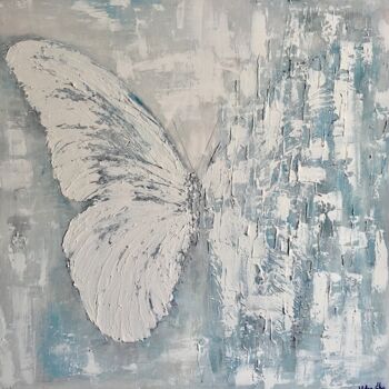 Malerei mit dem Titel "BUTTERFLY MATRIX SC…" von Helen She, Original-Kunstwerk, Acryl Auf Holzplatte montiert